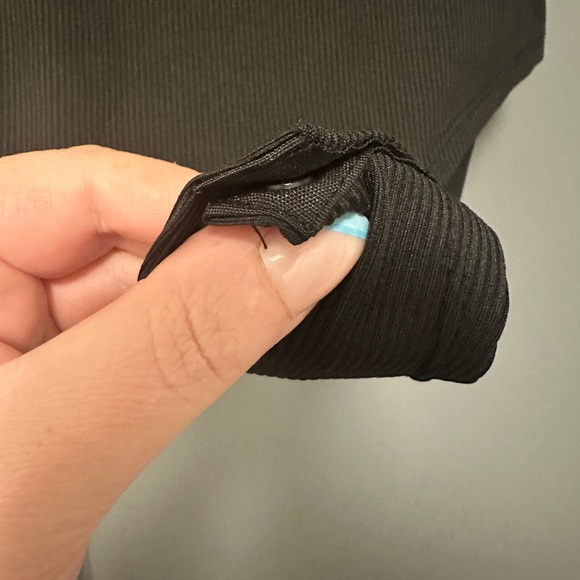 De Base ribbed high neck bodysuit - size L NWOT - Picture 3 of 4